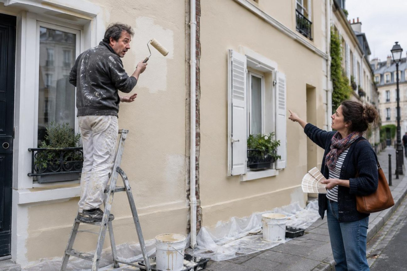Deux voisins repeignent leur façade dans la même teinte le même mois : un seul risque jusqu'à 6 000 euros par mètre carré