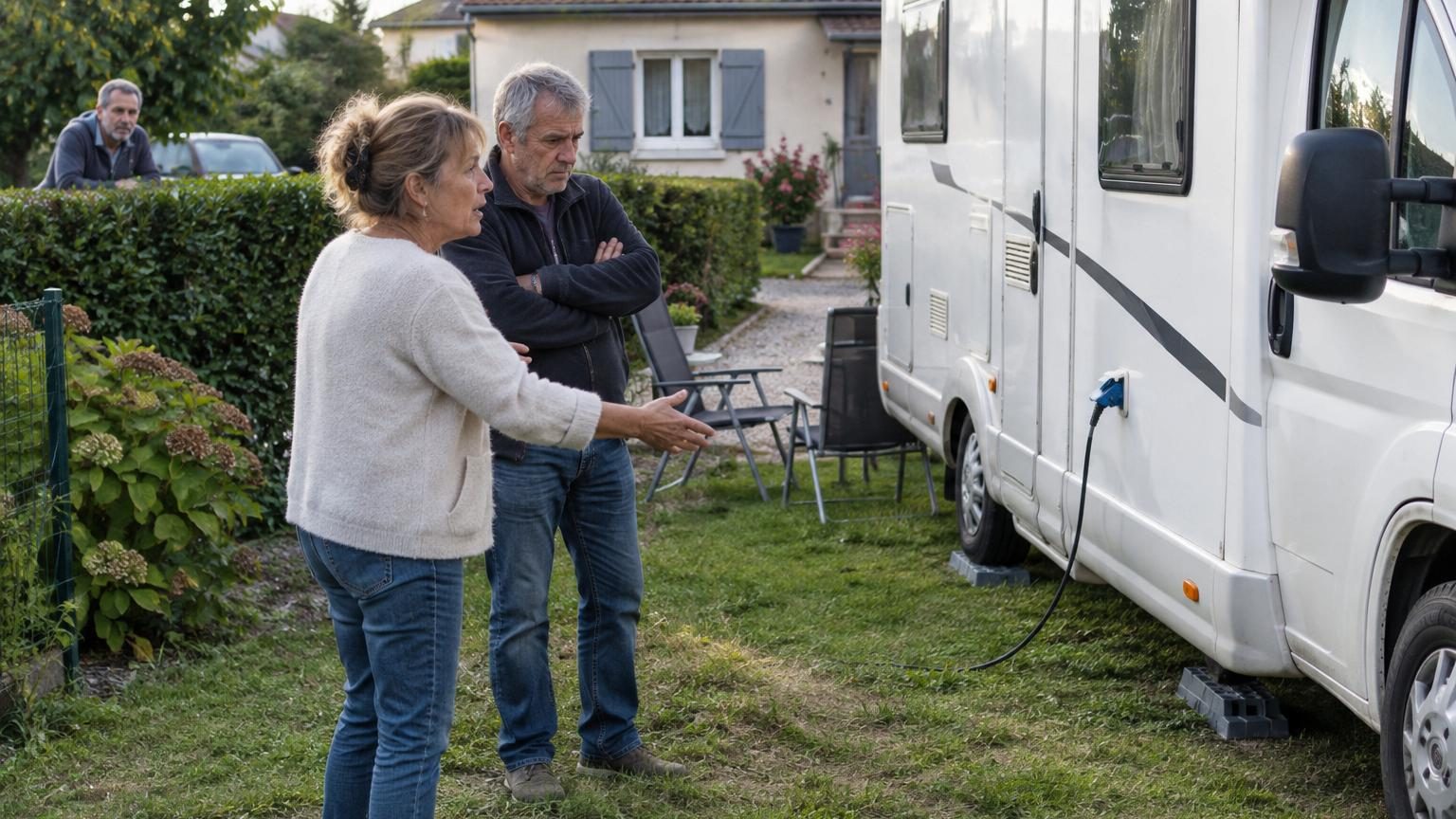 Didier et Nathalie installent leur camping-car sur leur parcelle pour accueillir leurs proches : quatre ans plus tard, un voisin signale l'aménagement à la mairie