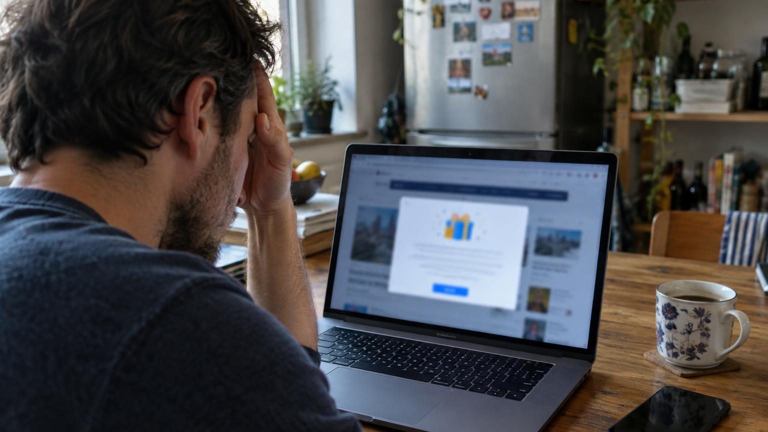 Écran gris avec le message « DPG Media Privacy Gate » bloquant l'accès à un article de presse, avec des options de consentement aux cookies.