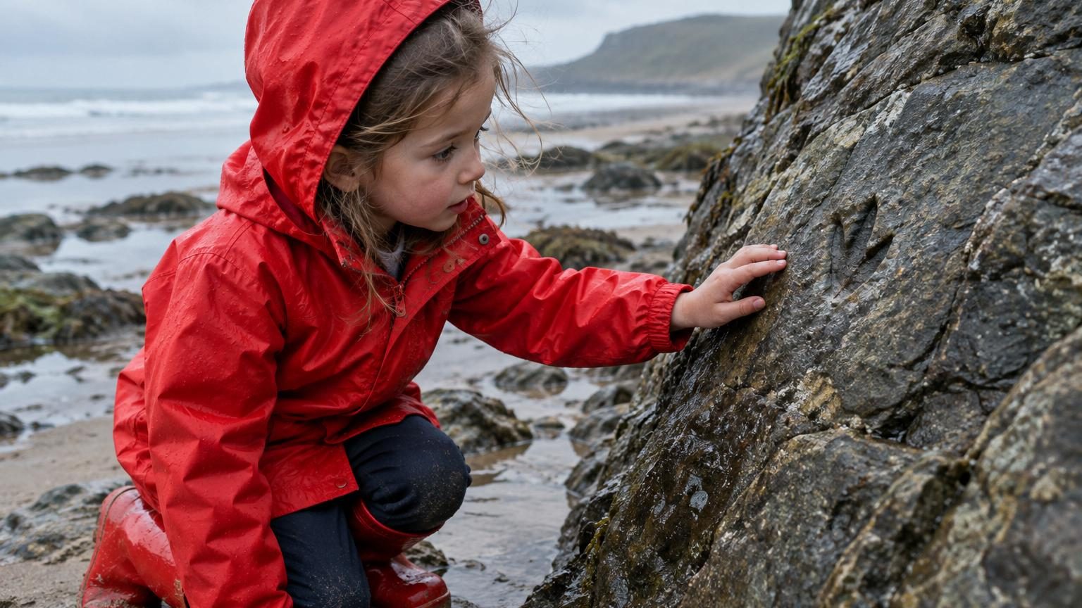 Elle a 4 ans et se promène sur une plage galloise : l'empreinte qu'elle repère dans la boue dormait là depuis 220 millions d'années