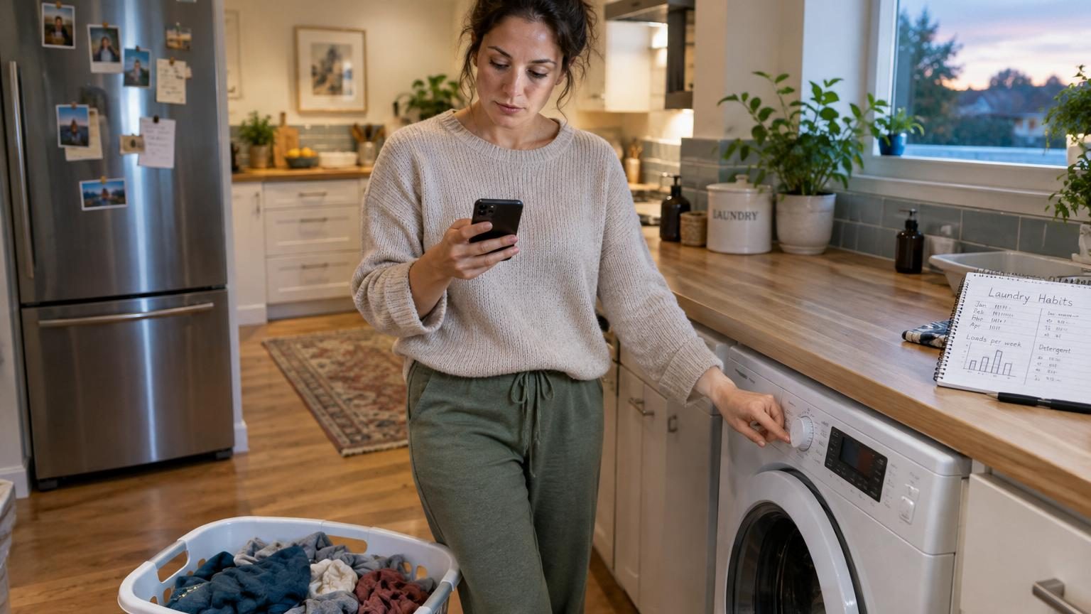 Elle lance son lave-linge uniquement le soir : après avoir comparé ses habitudes pendant trois mois, elle change finalement de méthode