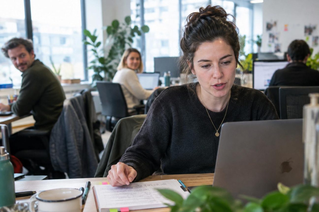 Elle parle toute seule lorsqu'elle travaille : contrairement aux idées reçues, les psychologues ont identifié plusieurs fonctions possibles de ce comportement