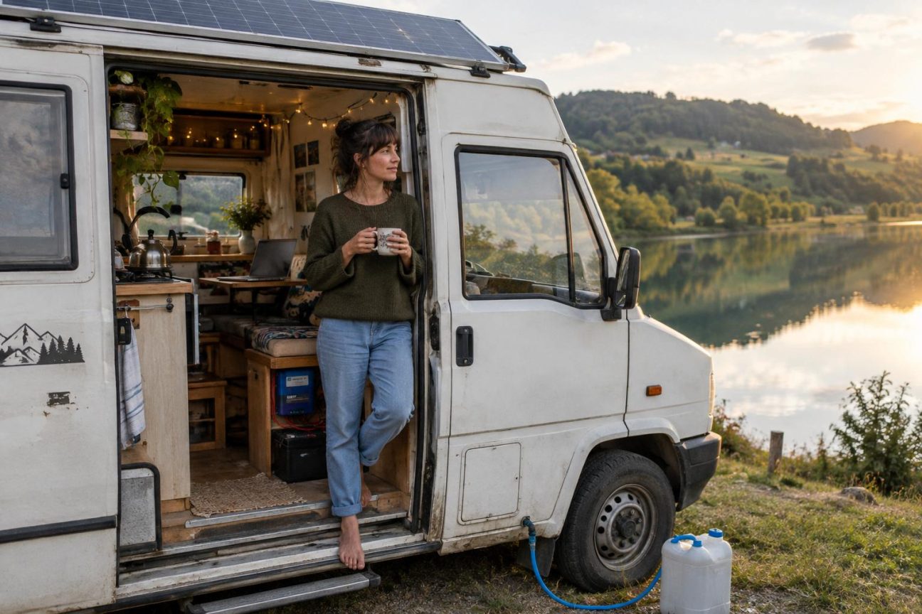 Elle quitte son appartement pour un camping-car de 12 m2 : un an plus tard, elle ne paie ni l'électricité ni l'eau
