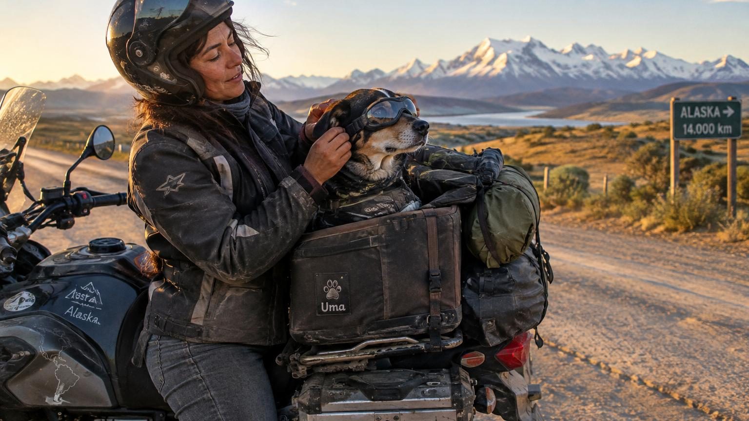 Elle quitte son commerce et part en moto avec sa chienne Uma : son arrivée en Alaska est prévue pour 2027