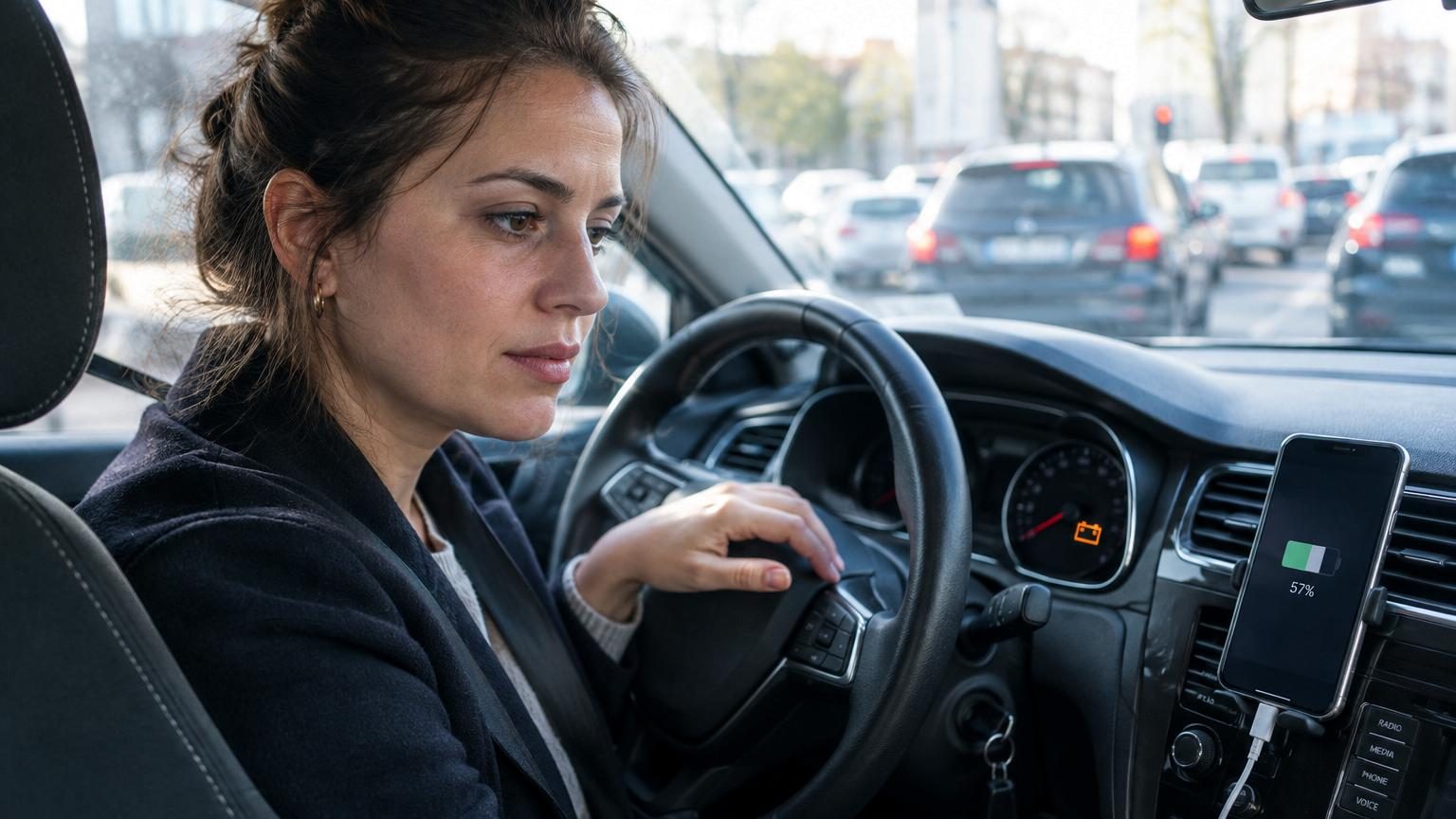 Elle recharge son téléphone dans sa voiture tous les jours : un professionnel lui conseille de changer une seule habitude