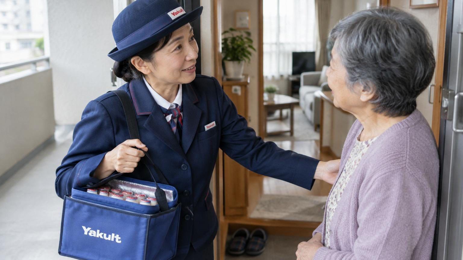 Elles livrent des yaourts 4 jours par semaine dans 30 à 50 foyers : au Japon, leur vraie mission n'est pas commerciale