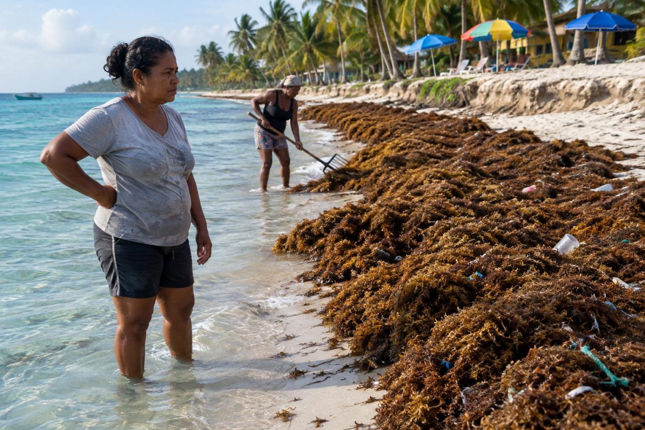 Elles nettoyaient ces amas bruns pour séduire les touristes : des décennies plus tard, ce sont leurs plages qui disparaissent