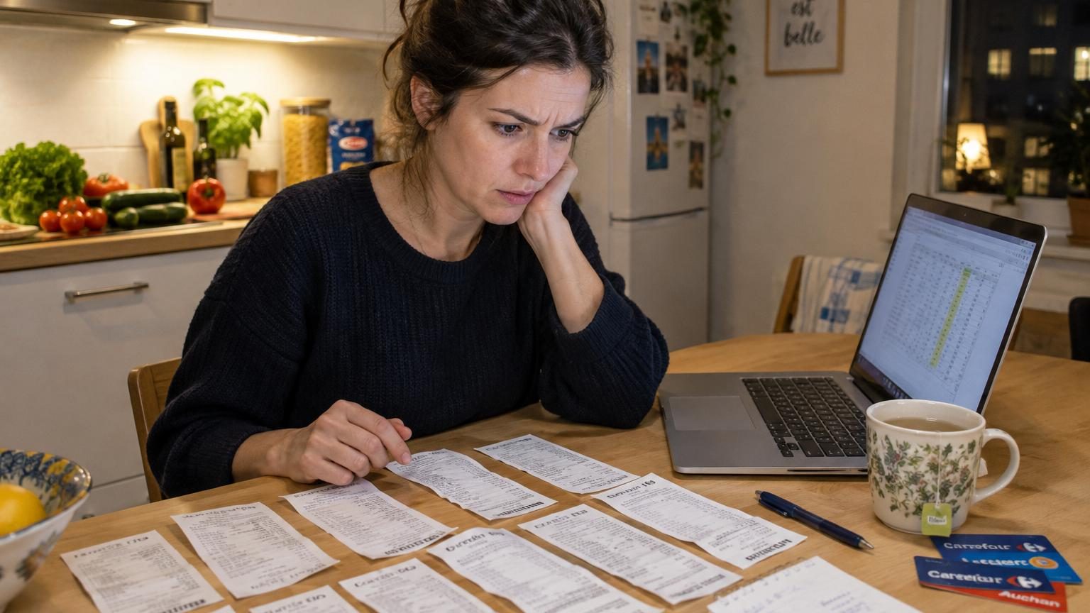 Élodie, 36 ans, cuisine presque tous les soirs : après six mois, elle compare ses tickets de caisse et découvre une différence inattendue