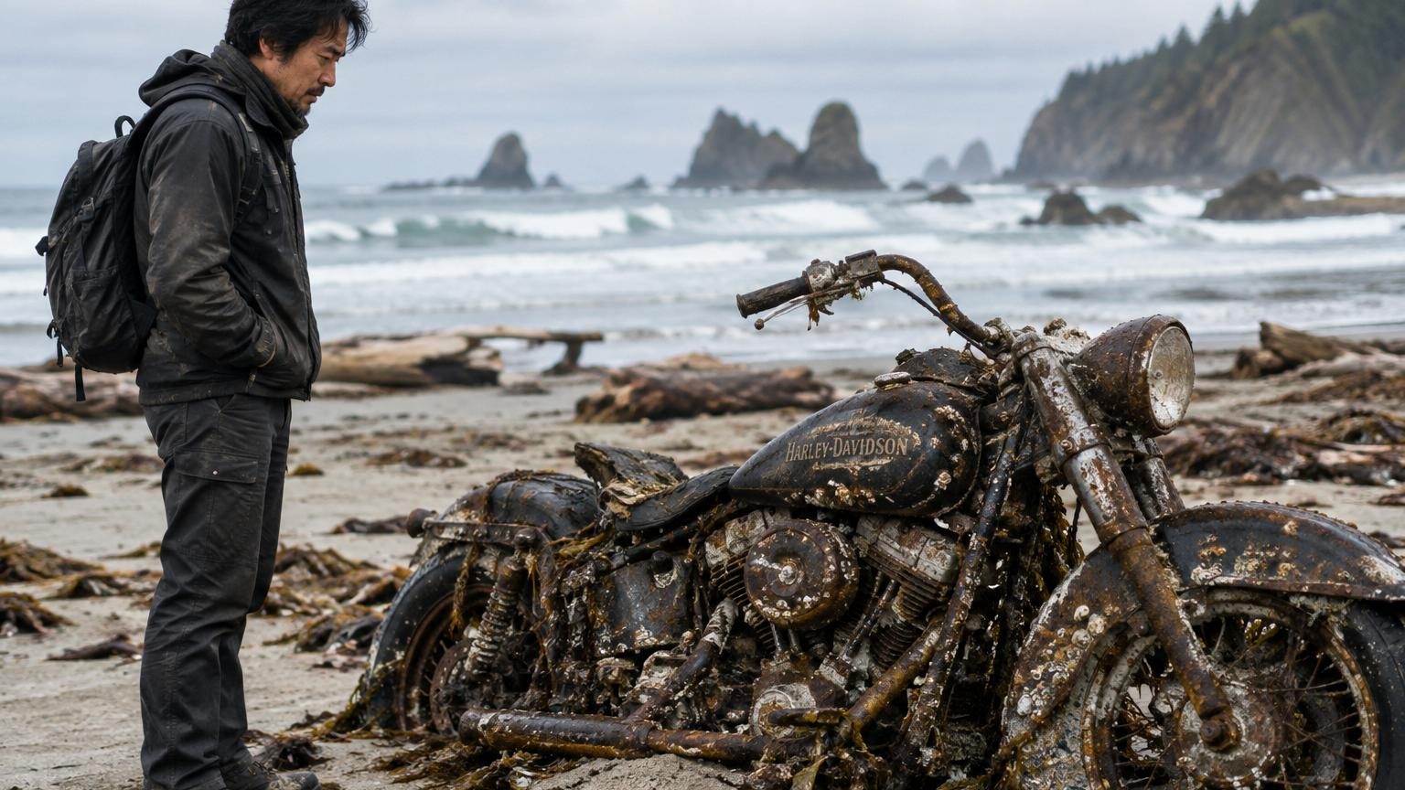 Emportée par le tsunami au Japon, sa Harley-Davidson réapparaît plus d’un an plus tard, à 6 400 km de chez lui