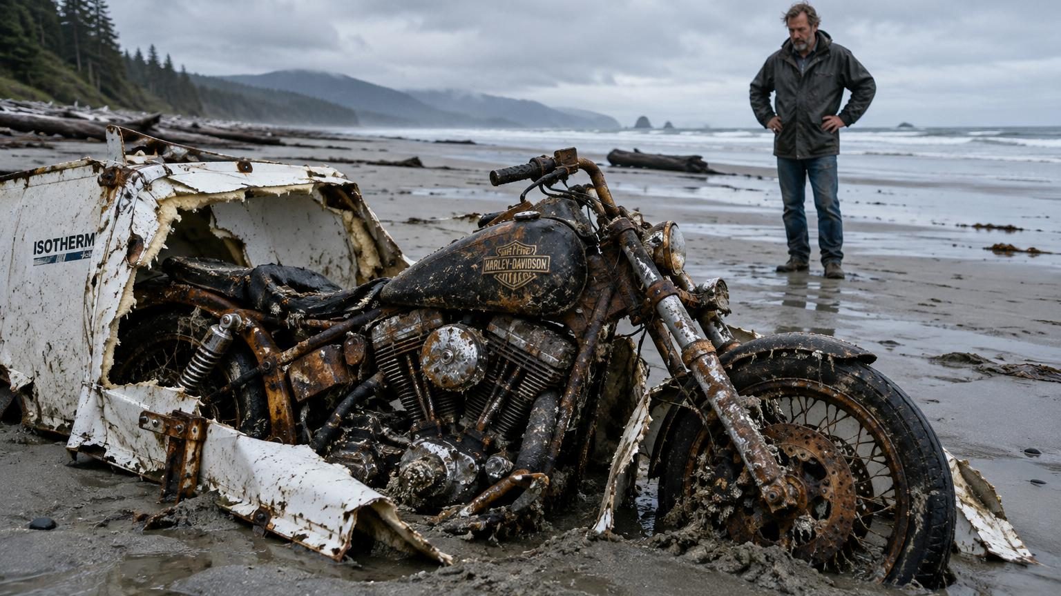 Emportée par le tsunami, sa Harley traverse le Pacifique et s'échoue au Canada un an plus tard : il refuse qu'on la lui rende