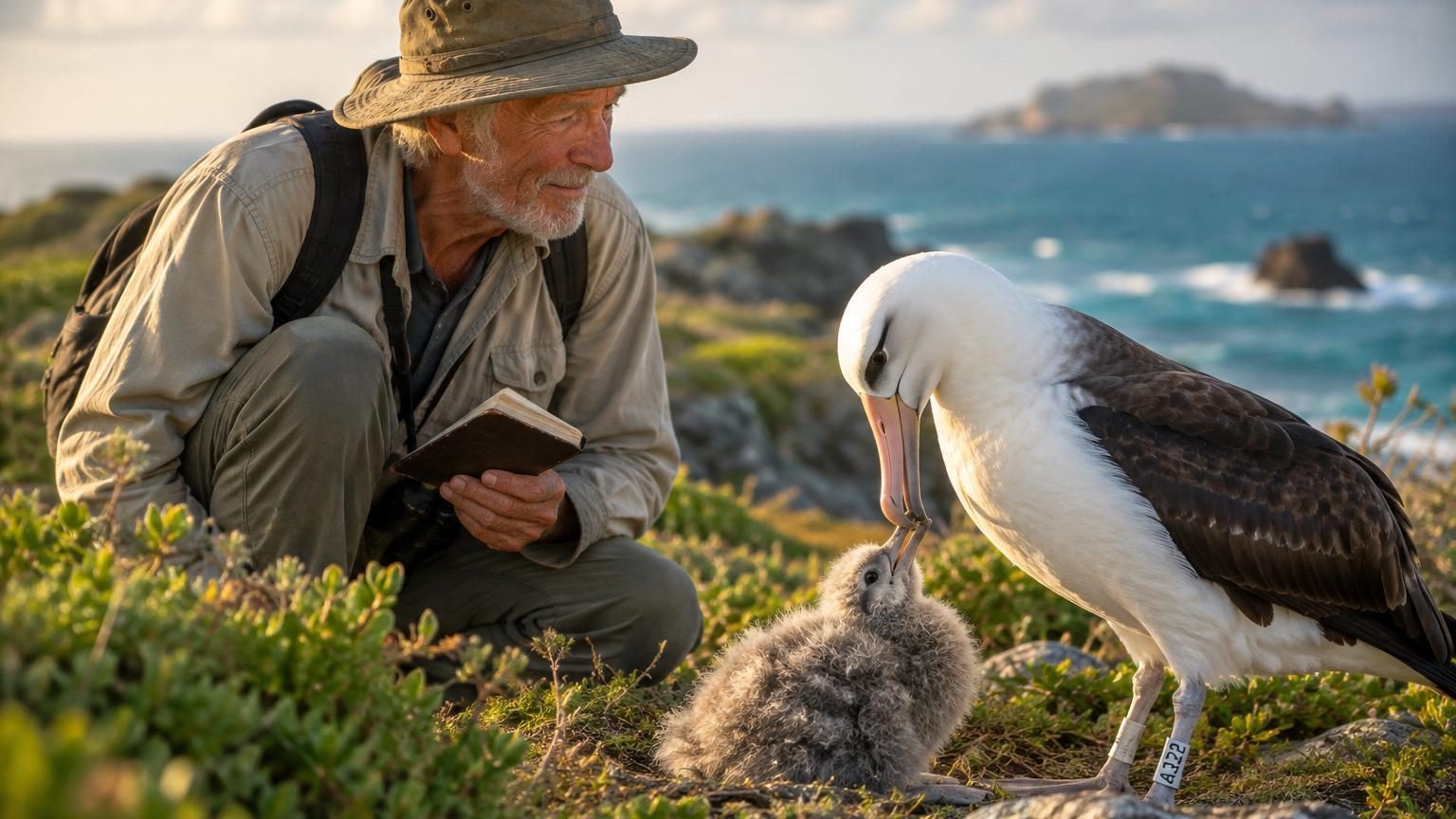 En 1956, un biologiste bague un albatros sur une île du Pacifique : 70 ans plus tard, l'oiseau nourrit encore ses poussins