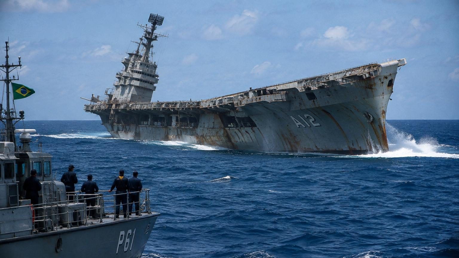 En 2000, la France vend au Brésil un porte-avions de 265 mètres avec une « surprise » à bord : 23 ans plus tard, ils ont dû le couler