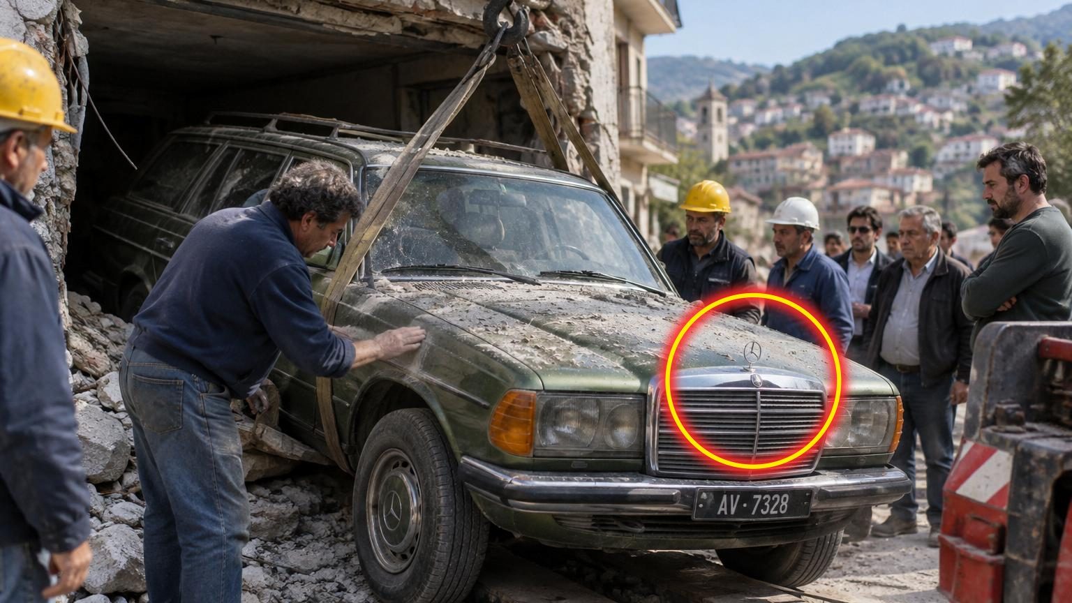 Enfouie sous les décombres d'un séisme pendant près de 40 ans : cette Mercedes ressort avec 6 100 km et affole les enchères