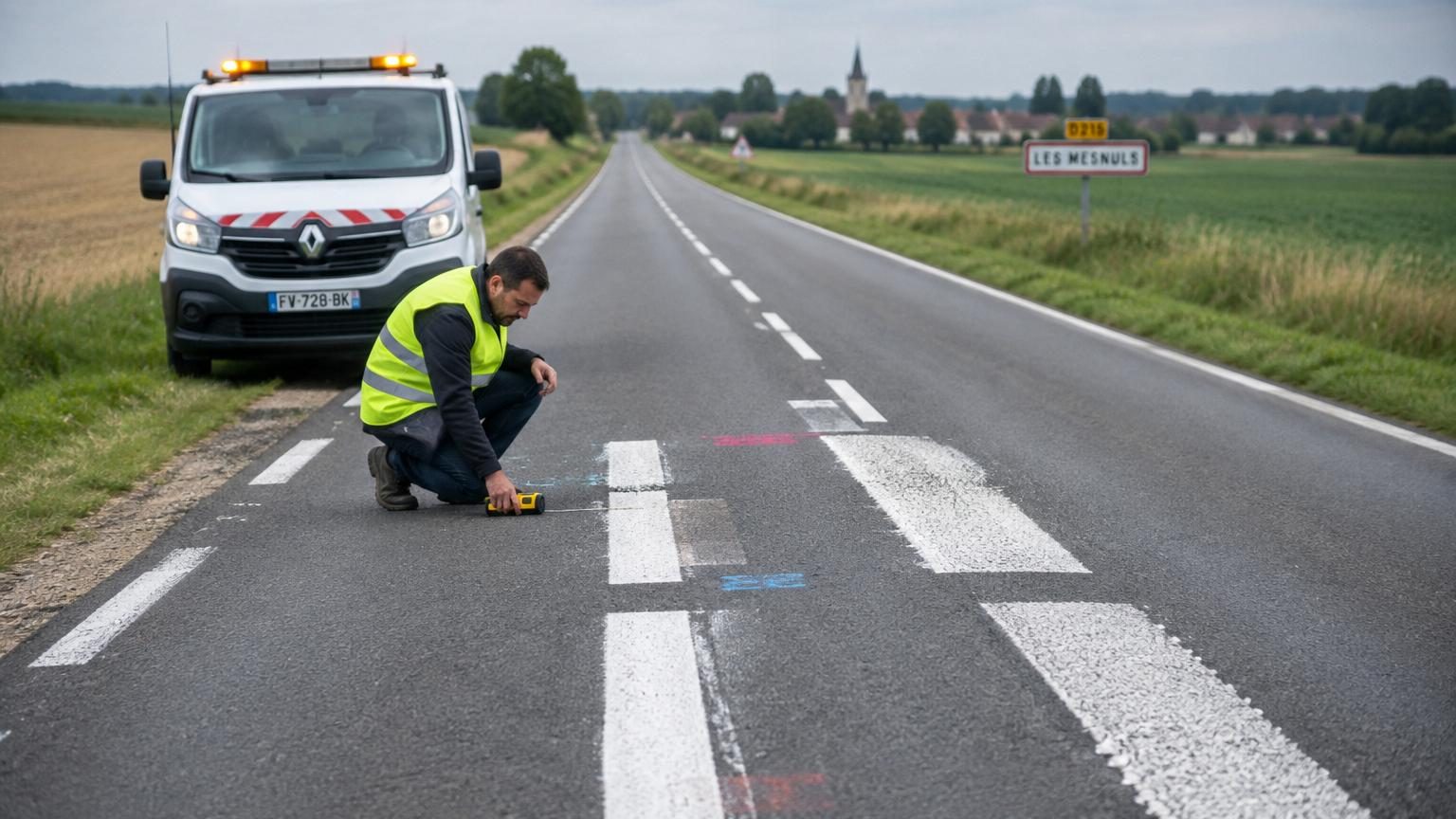 Entre Paris et Soissons, 2 km de route testent les marquages blancs pendant 2 ans : un laboratoire unique en Europe