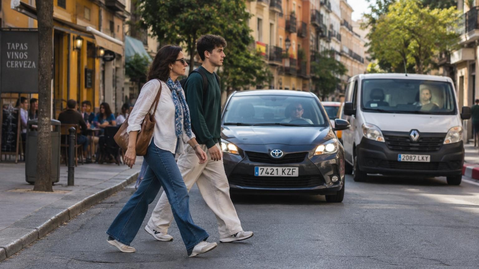 Espagne : dès le 1er octobre, les piétons passent avant les voitures dans certaines rues, même sans passage clouté
