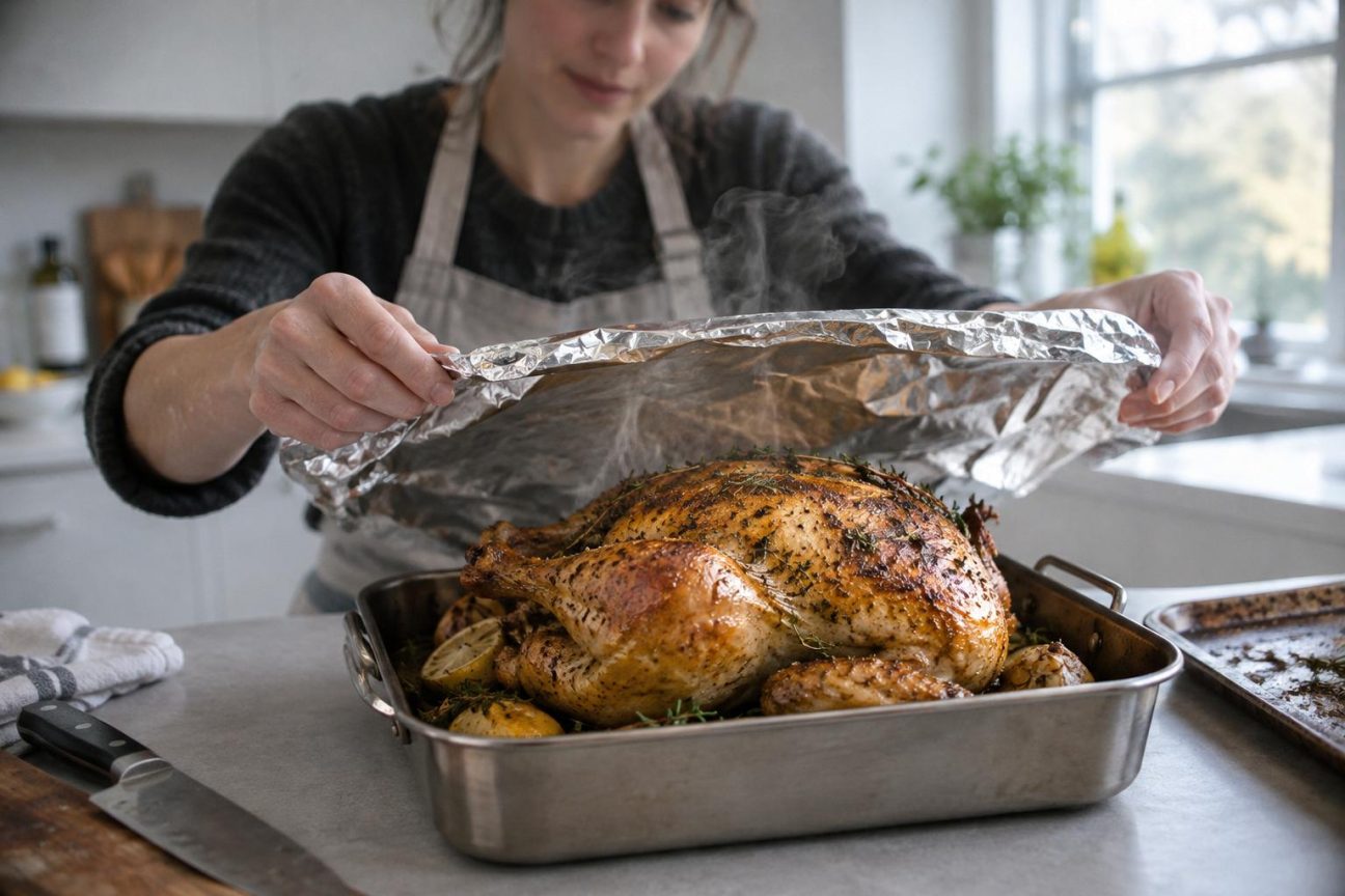 Faut-il couvrir la volaille de papier aluminium ? Six chefs ont répondu et ils sont unanimes