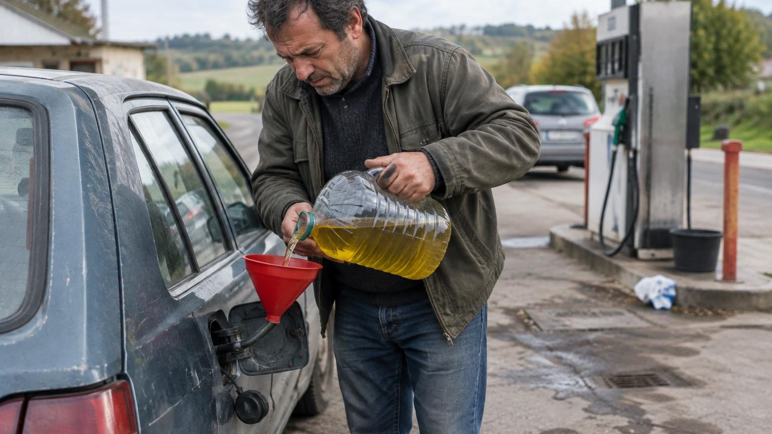 Gazole à près de 2,50 € le litre : ces Français qui roulent à l'huile de friture ou au carburant "rouge" pour alléger la facture