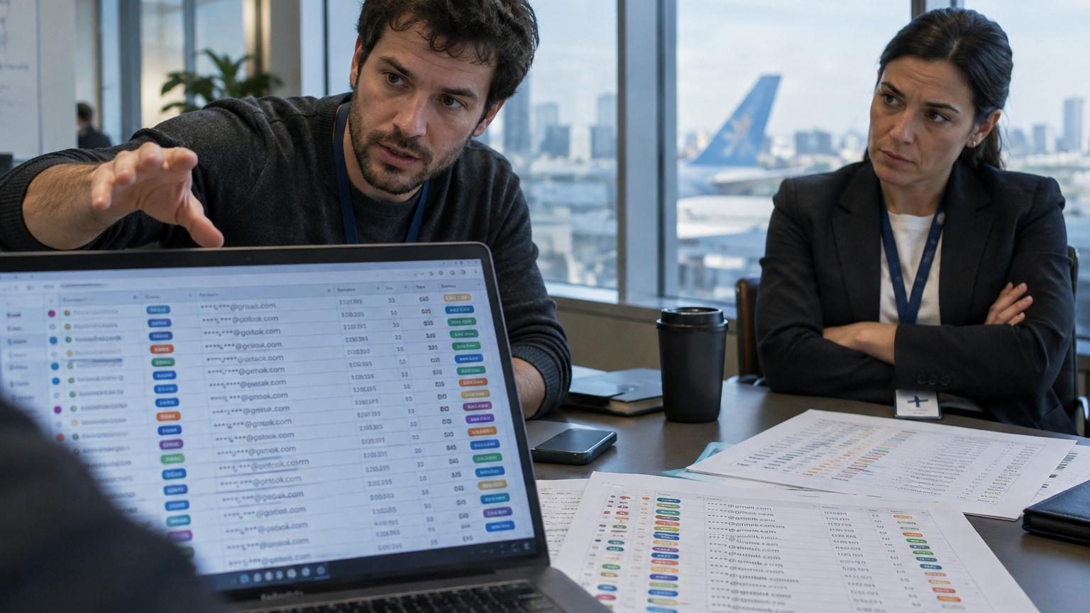 Logo et documents associés à Spirit Airlines, symbole de la compagnie aérienne en liquidation et ses archives numériques convoitées par Google