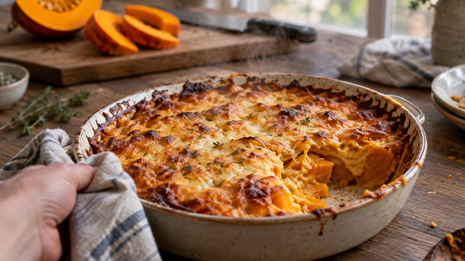 Gratin de potimarron plein d'eau : la cuisson en deux temps qui donne un cœur fondant et une croûte dorée