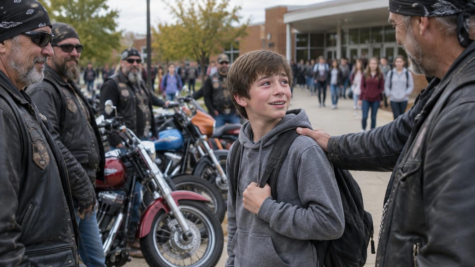 Harcelé à l'école, il voit des dizaines de motards l'attendre à la sortie : ce qui s'est passé ensuite a tout changé pour lui