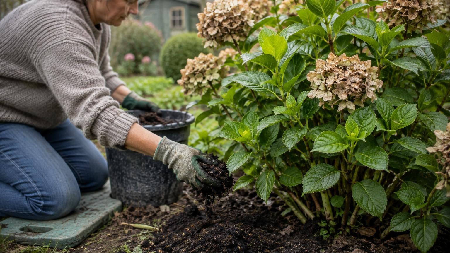 Hortensias : le geste à faire en mars pour des fleurs plus grosses et plus saines, et ce n&rsquo;est pas un engrais du commerce