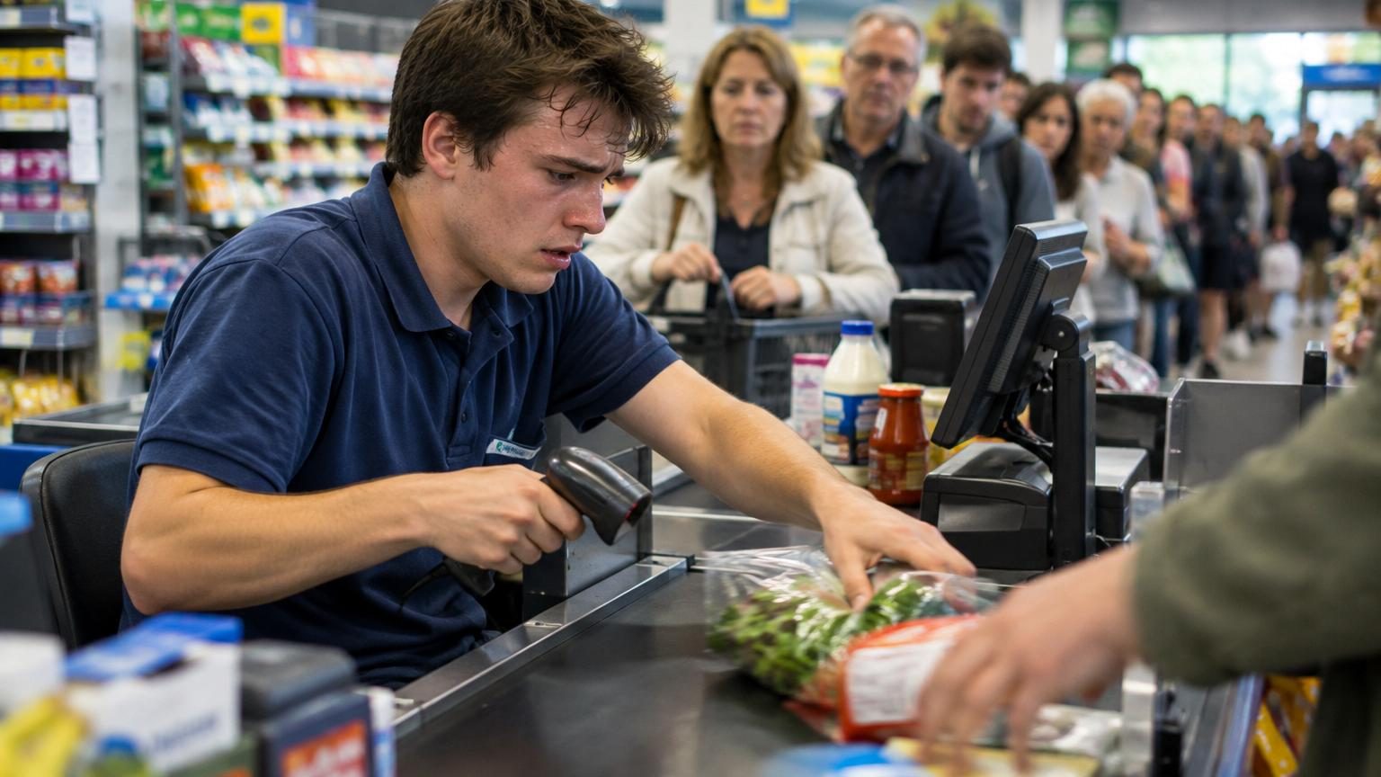 Il a travaillé chez Lidl et raconte son premier jour en caisse : "Un vendredi à 17h face à la queue, la pression est immédiate"