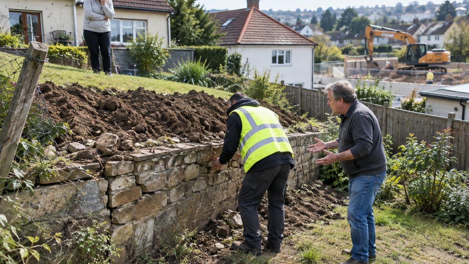 Il accepte la terre gratuite d'un chantier voisin pour rehausser son jardin : deux ans plus tard, c'est le voisin d'en bas qui fait venir un professionnel