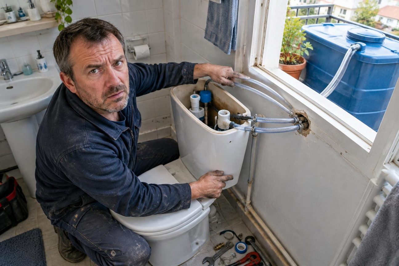 Il branche ses toilettes sur sa cuve d'eau de pluie pour payer moins cher : depuis 2007, cette ligne de la facture ne baisse jamais