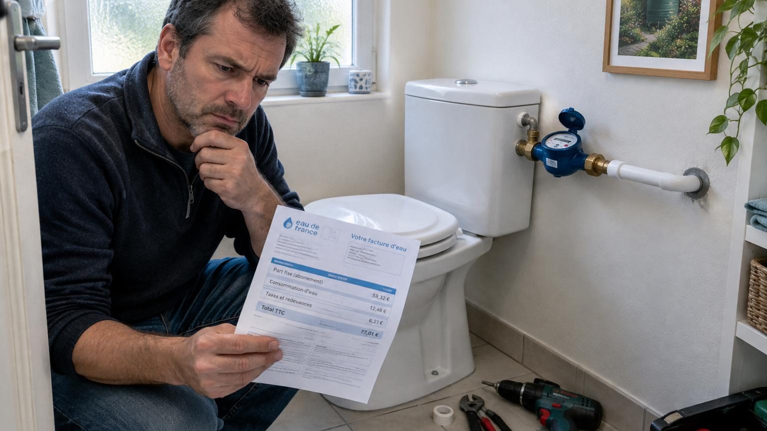 Il branche ses toilettes sur sa cuve d'eau de pluie pour payer moins cher : une ligne de la facture ne baisse jamais