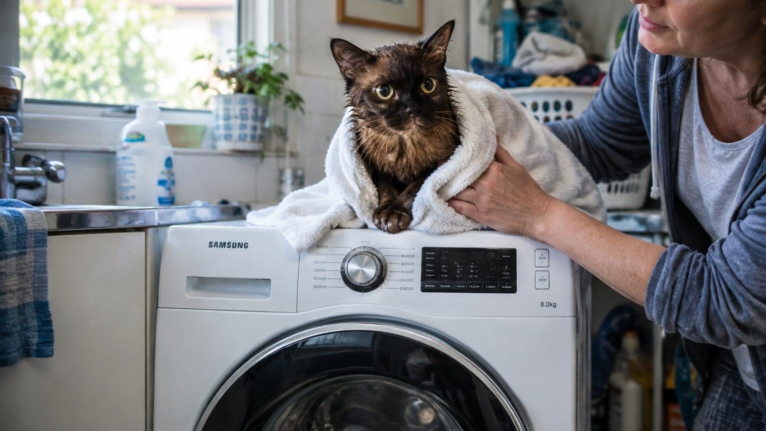 Il cherchait un coin chaud pour faire la sieste : ce chat de 2 ans a survécu à 12 minutes dans la machine à laver et en est ressorti « tout doux »