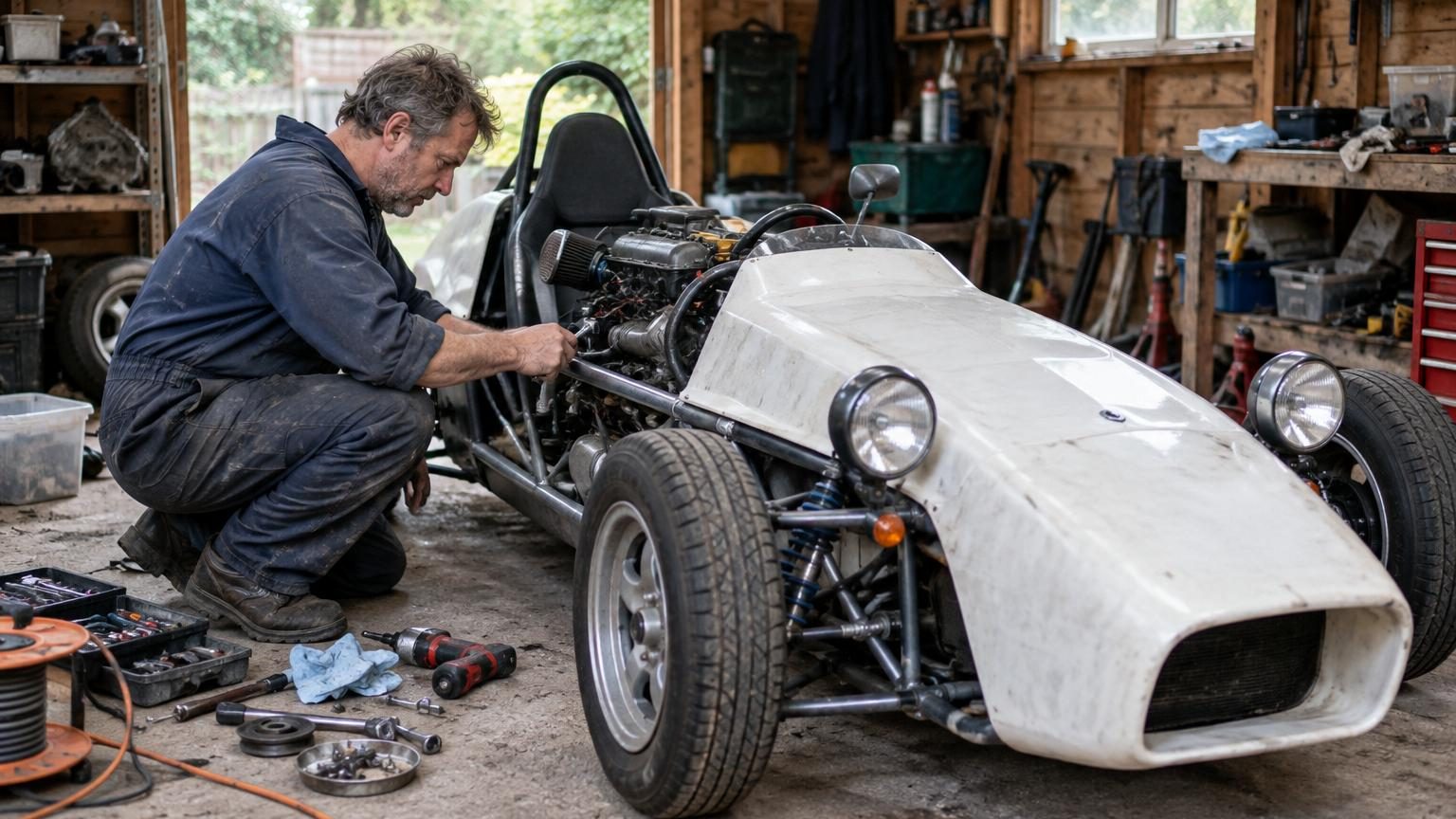 Il construit une voiture de sport homologuée dans son abri de jardin pour 7 000 dollars : ce n'est ni une moto ni une réplique