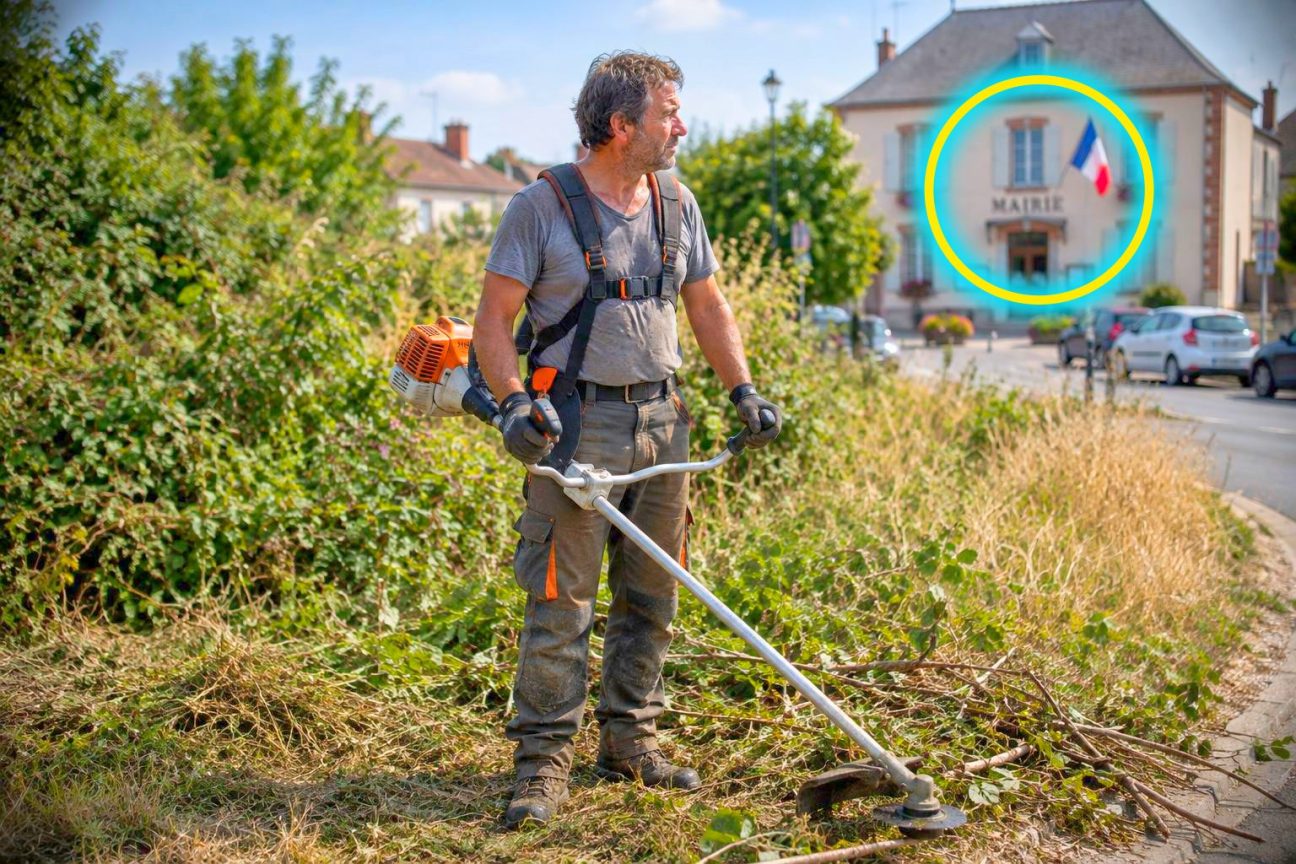 Il coupe chaque été les ronces du terrain abandonné d'à côté : ce qui fait vraiment reculer la friche se joue à la mairie