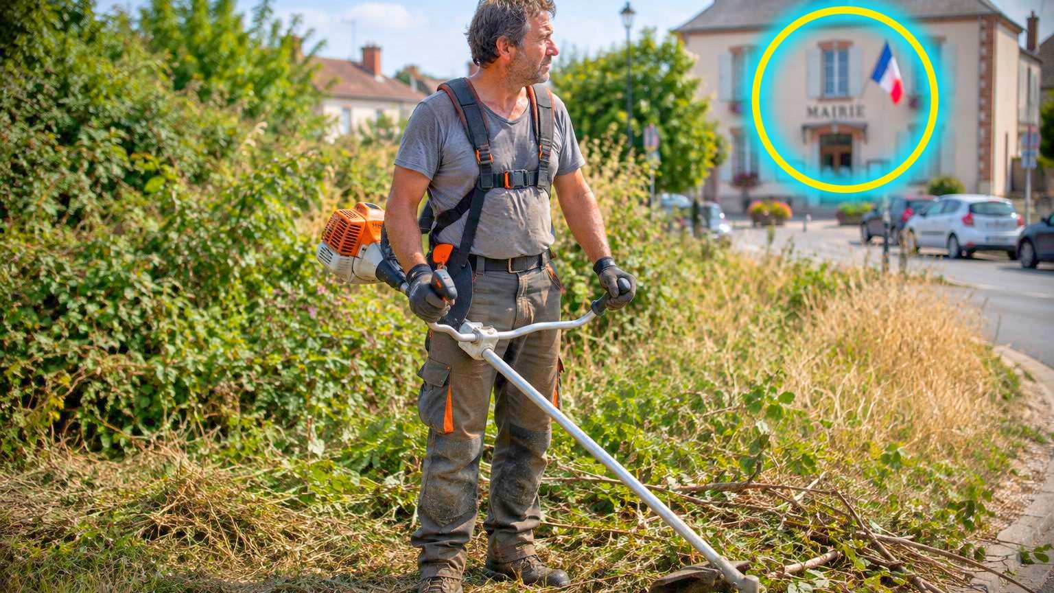 Il coupe chaque été les ronces du terrain abandonné d'à côté : ce qui fait vraiment reculer la friche se joue à la mairie