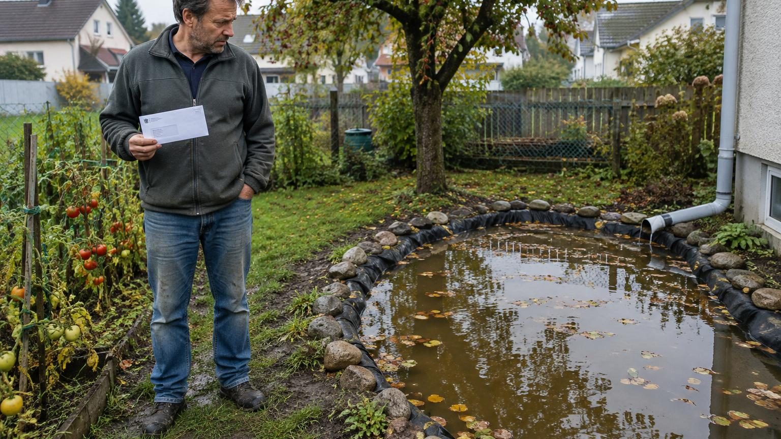 Il creuse un petit bassin dans son jardin pour récupérer l’eau de pluie : quelques semaines plus tard, un courrier arrive