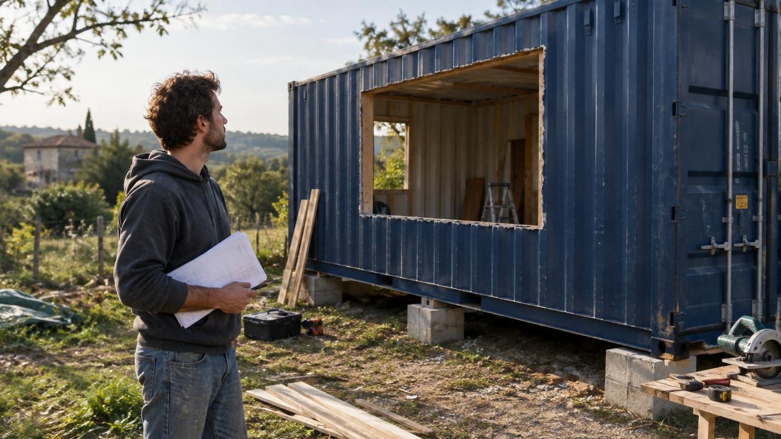 Il en avait assez de payer chaque mois pour son appartement : à 28 ans, il choisit un terrain et un conteneur pour reprendre le contrôle de son budget