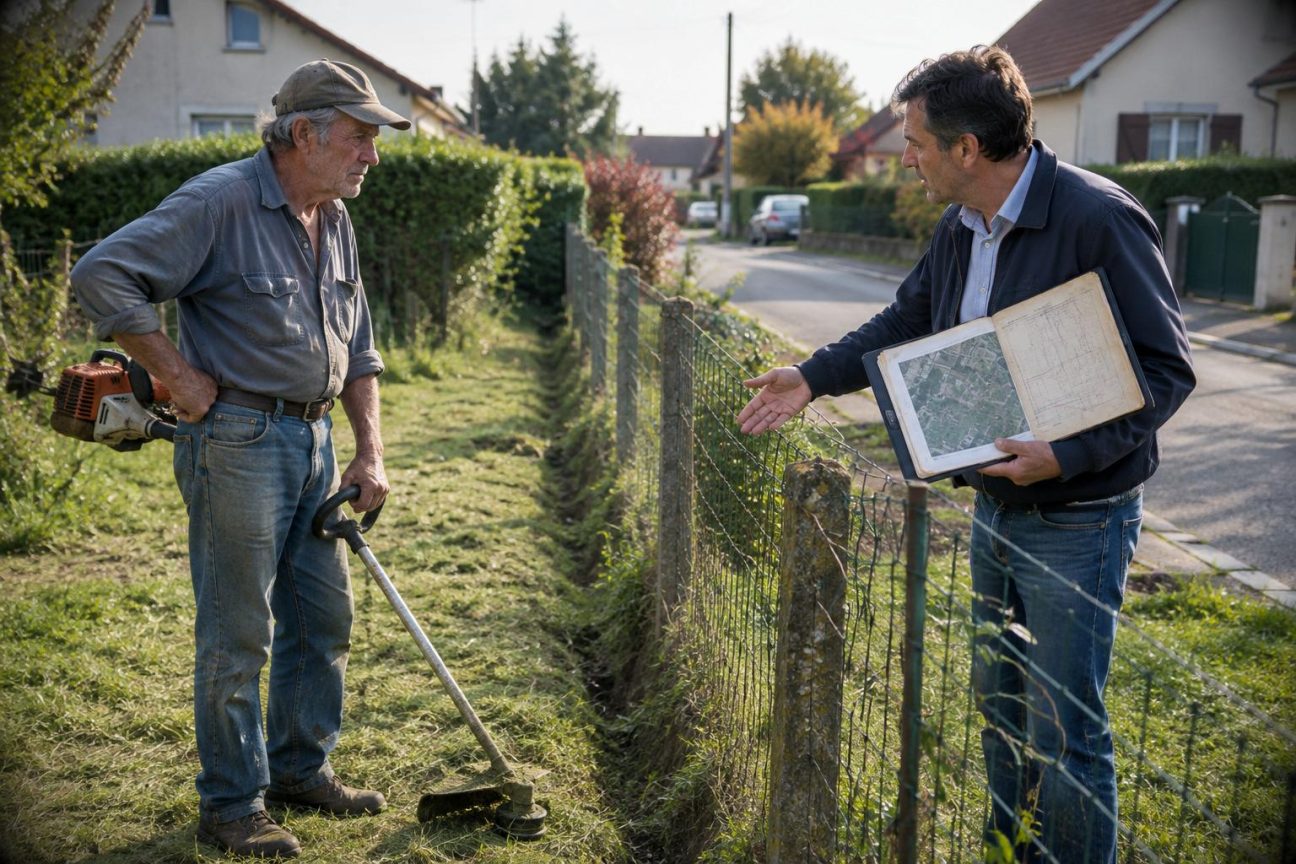 Il entretient une bande de terrain au bord de sa propriété depuis 30 ans : lorsqu’un voisin la revendique, les documents anciens ne racontent pas exactement la même histoire