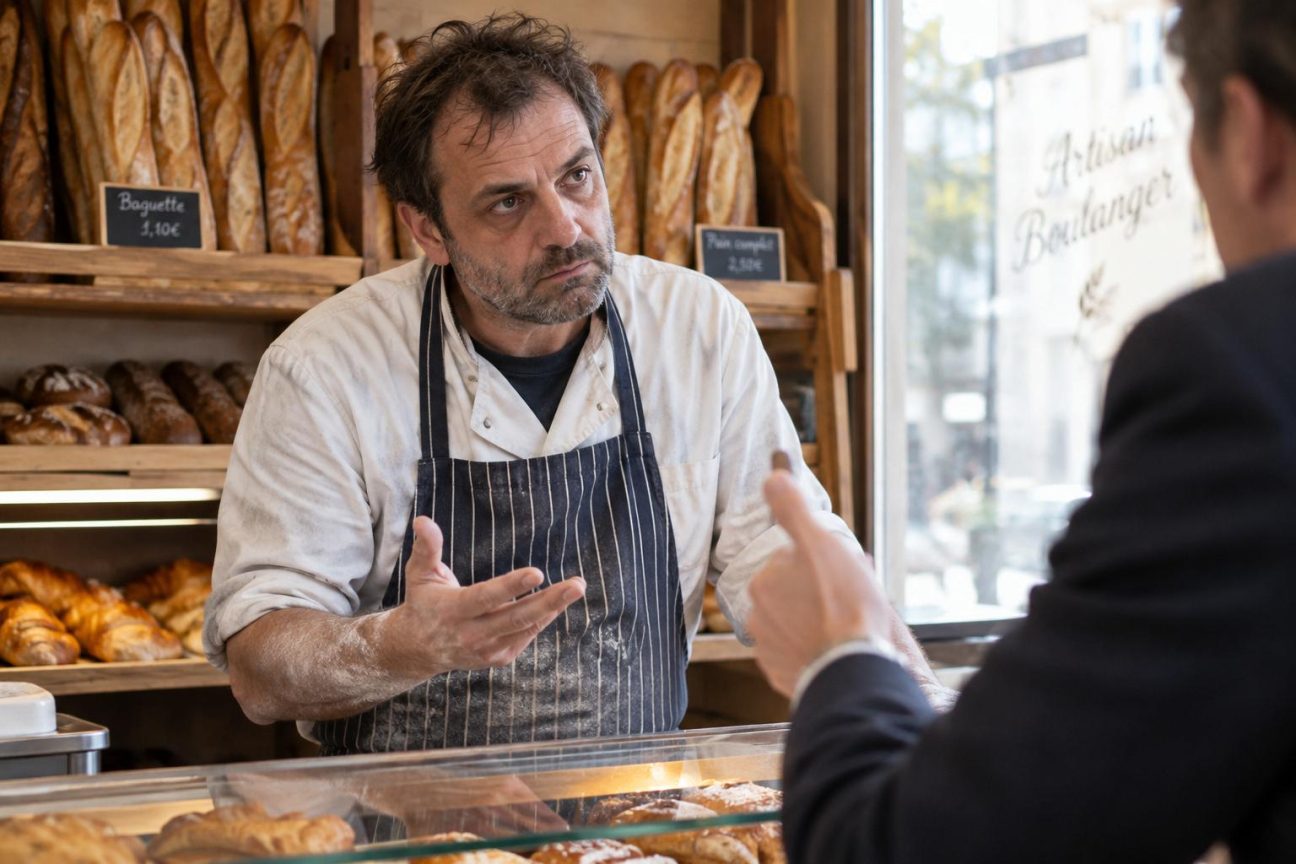 Il est boulanger depuis des années et n'en peut plus d'une phrase entendue chaque matin au comptoir : « ce n'est pas une question de prix »