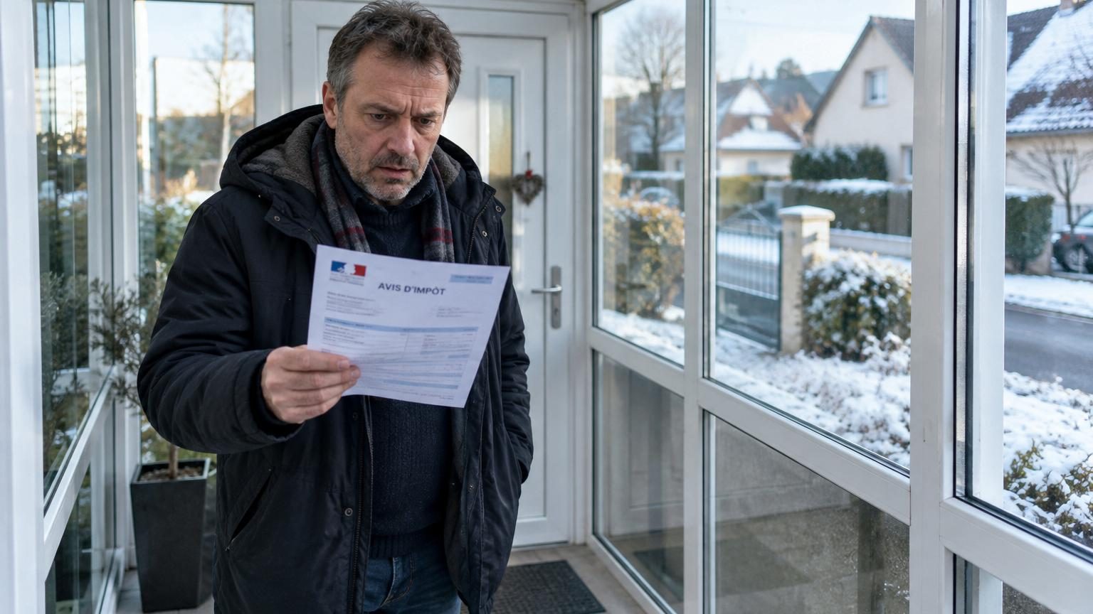 Il ferme son perron avec un sas vitré pour couper le froid : au premier avis d'imposition, il comprend son erreur