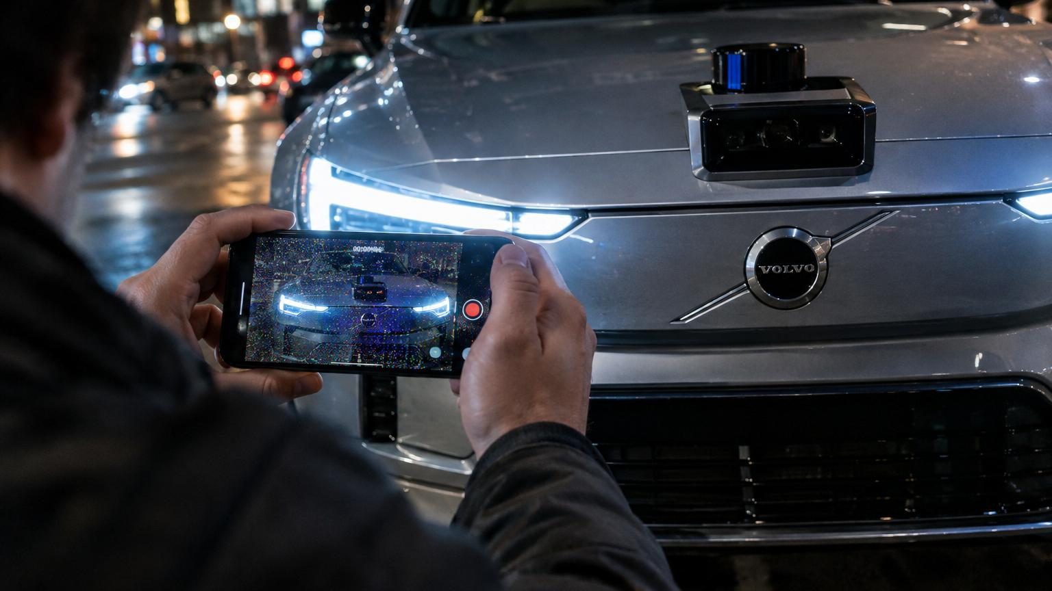 Il filme les phares laser d'une voiture récente avec son iPhone : son capteur photo ne s'en remet pas
