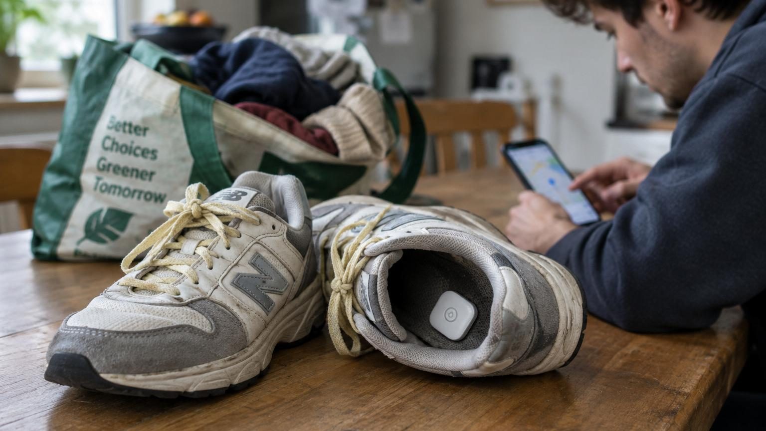 Il glisse un AirTag dans les baskets données à la Croix-Rouge : des centaines de kilomètres plus tard, elles réapparaissent là où il ne l’imaginait pas