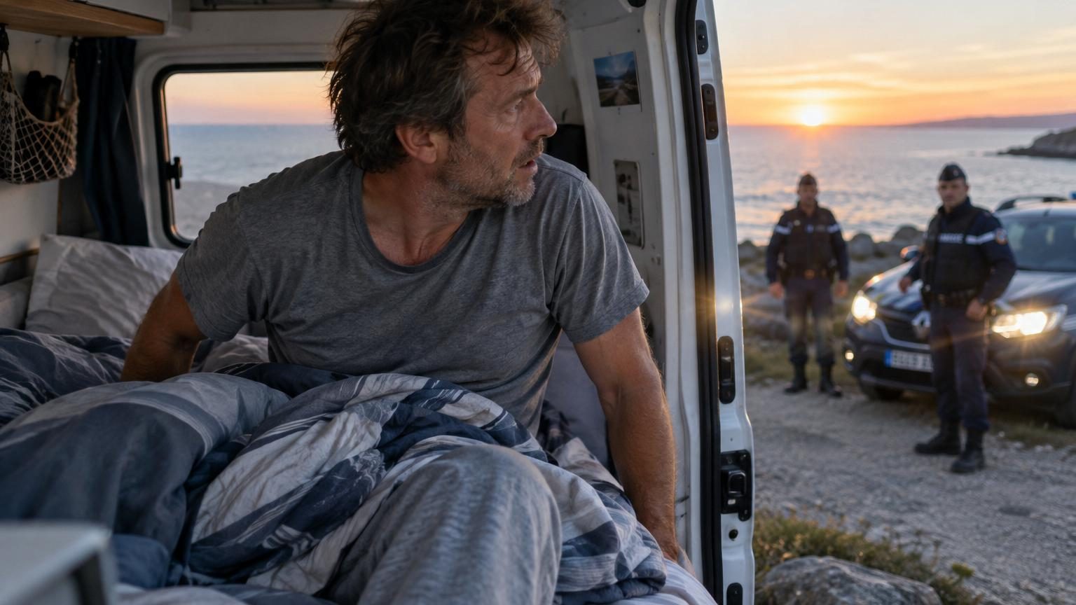 Il installe son camping-car face à la mer pour une nuit : au petit matin, ce ne sont pas les vagues qui le réveillent