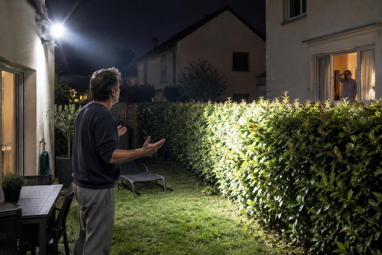 Il laisse son projecteur de jardin allumé toute la nuit sur la haie du voisin : ce n'est pas la facture d'électricité qui lui coûte le plus cher