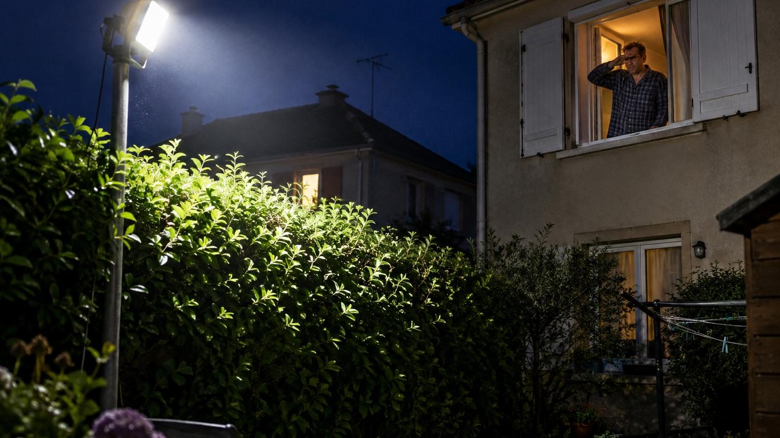 Il laisse son projecteur de jardin éclairer la haie du voisin toute la nuit : ce n'est pas la facture d'électricité qui lui coûte le plus cher