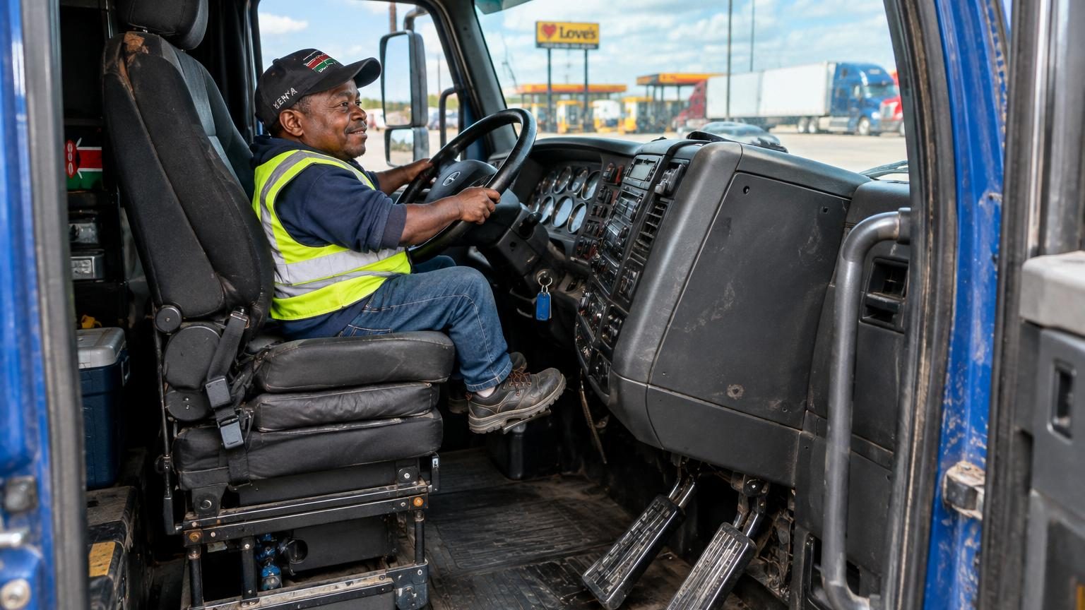 Il mesure moins d'un mètre et conduit un 18 roues : voici comment son camion a été transformé pour lui