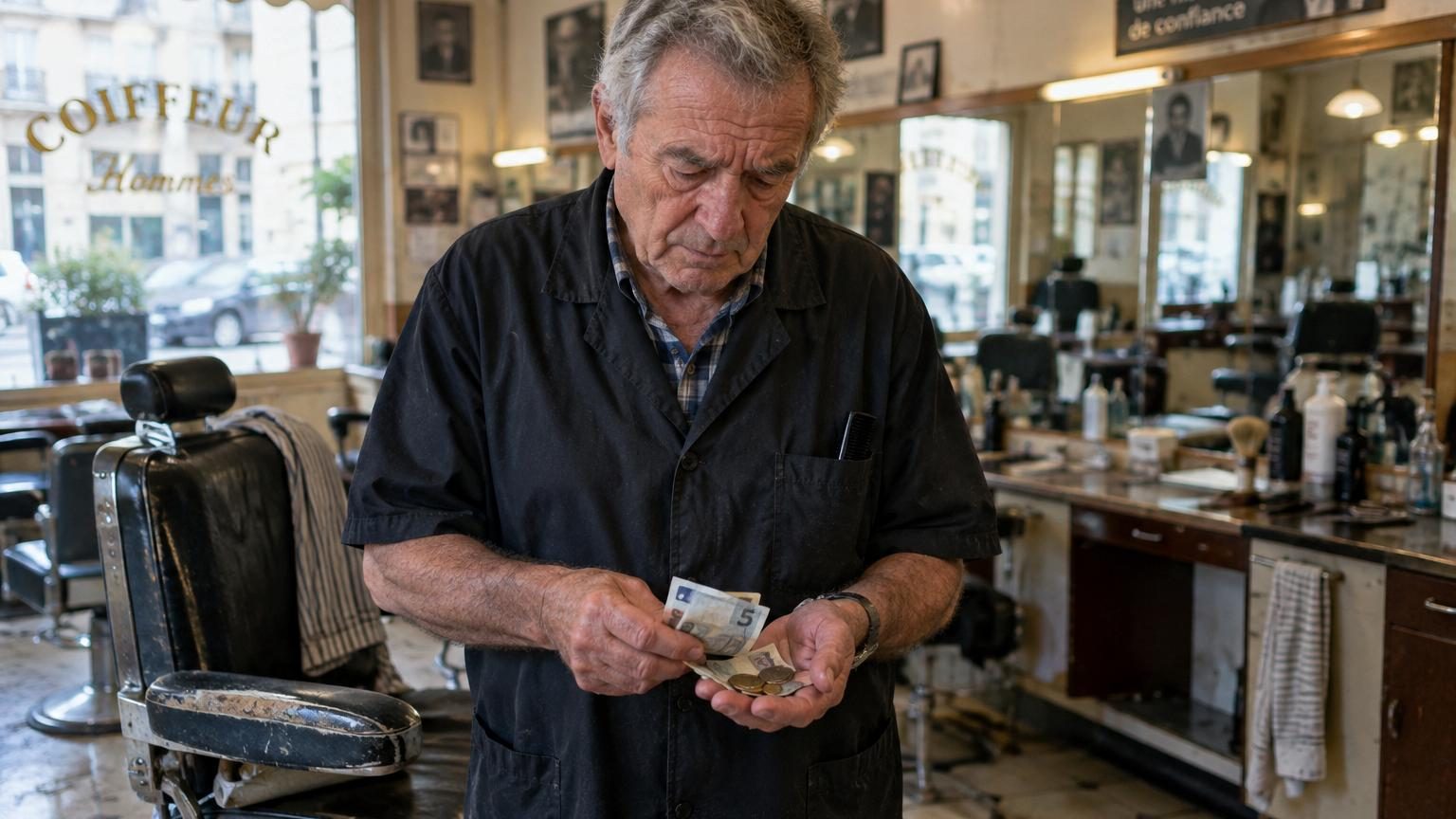 Il part à la retraite à 63 ans, puis rouvre son salon à 71 : « Aujourd'hui j'ai gagné 30 euros, ça paye à peine mon électricité »