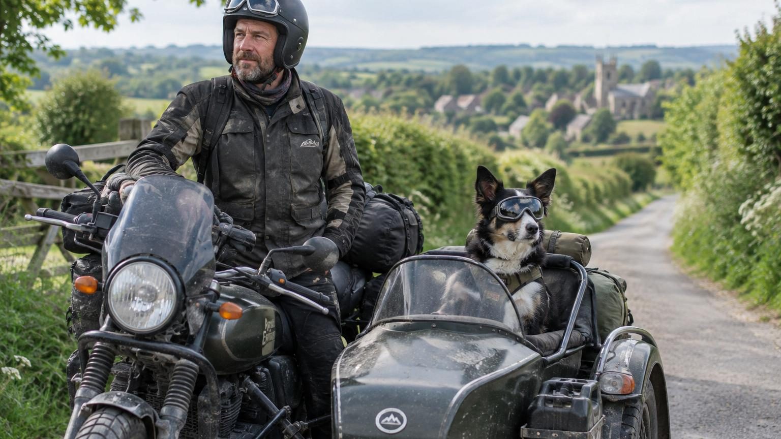Il part du Kent pour le Népal en moto avec son chien sauvé : 10 000 km et un duo comparé à Wallace et Gromit