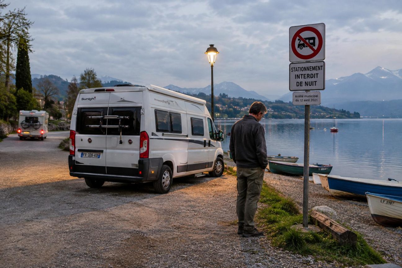 Il pensait avoir trouvé l’endroit parfait pour passer la nuit : quelques semaines plus tard, une nouvelle interdiction transforme ce petit coin très apprécié des camping-caristes