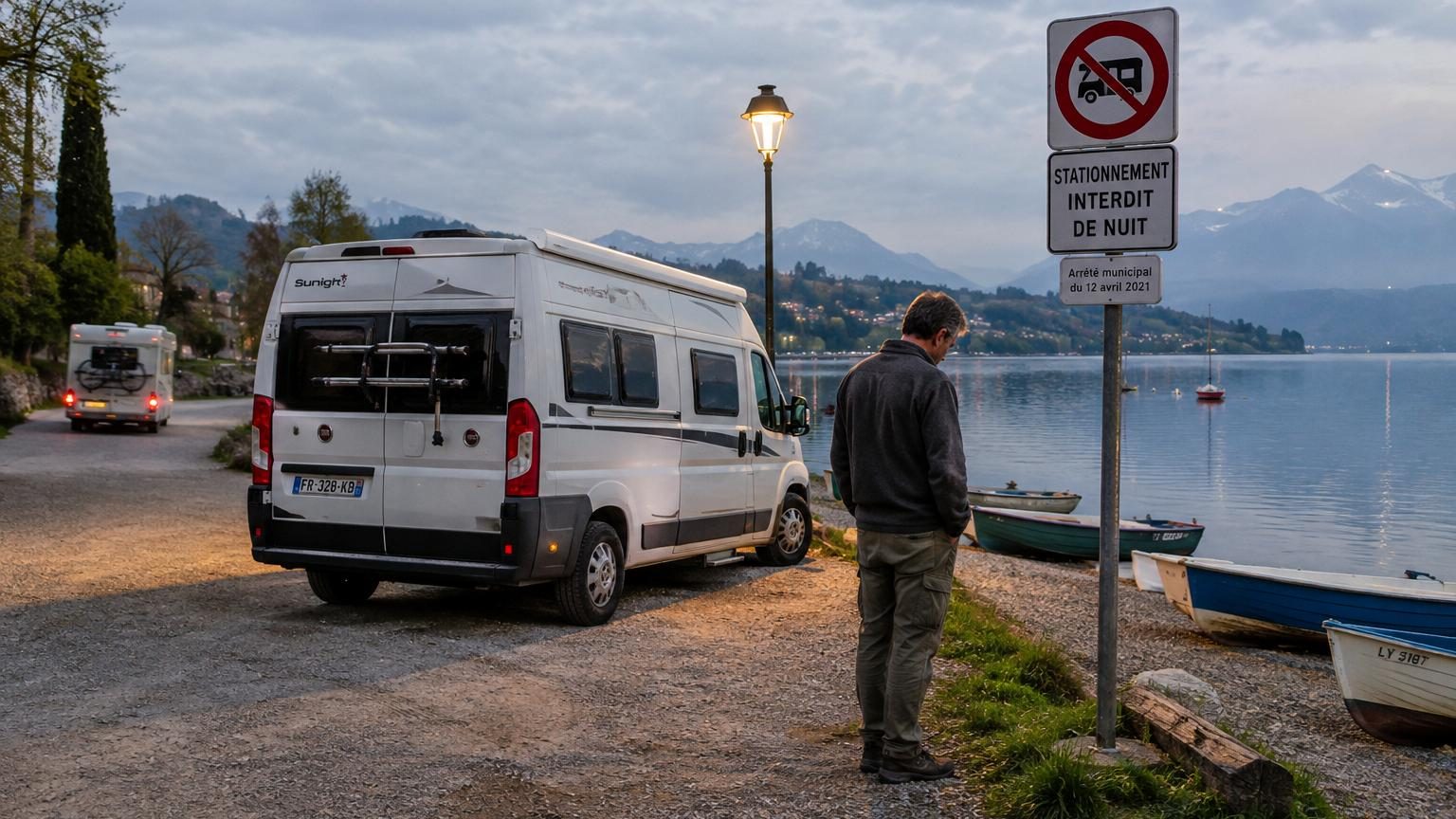 Il pensait avoir trouvé l’endroit parfait pour passer la nuit : quelques semaines plus tard, une nouvelle interdiction transforme ce petit coin très apprécié des camping-caristes