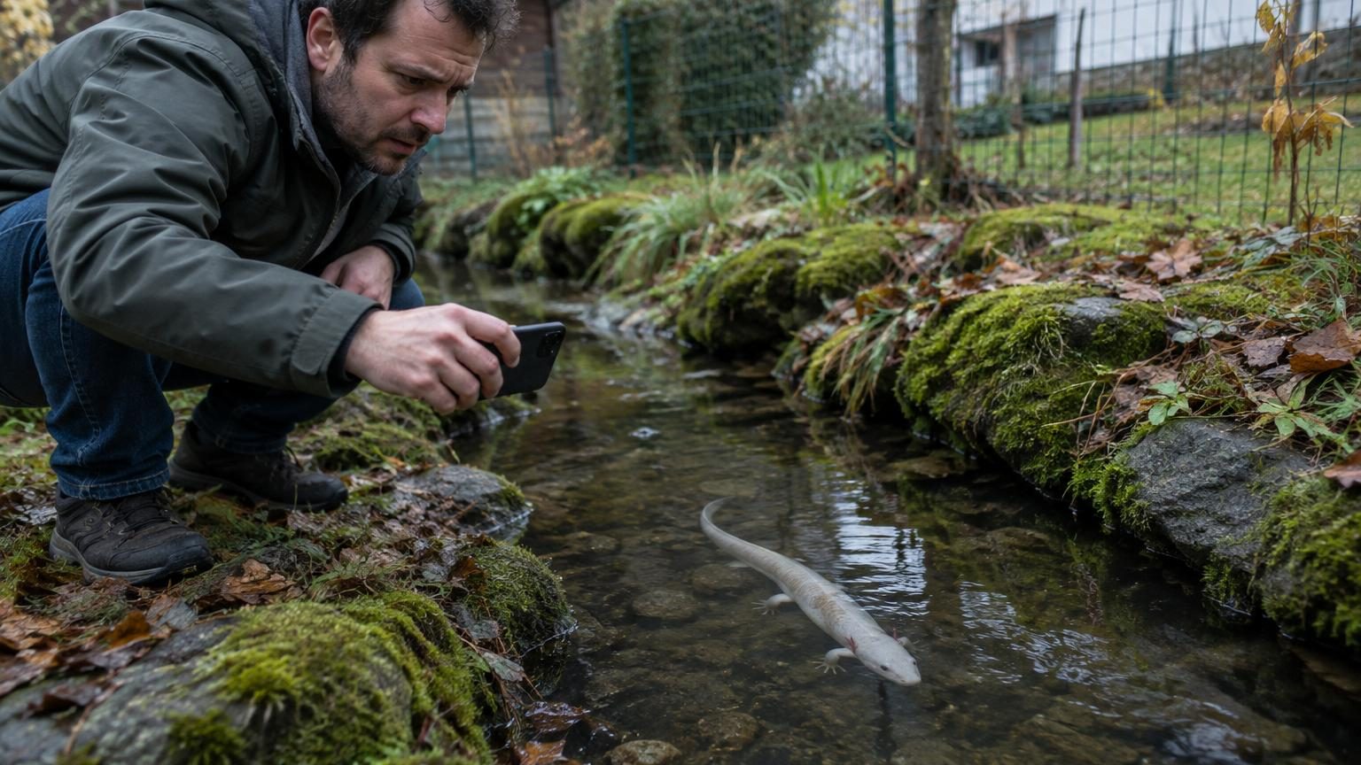 Il photographie une étrange créature dans un ruisseau près de chez lui : personne dans son entourage ne reconnaît l’animal