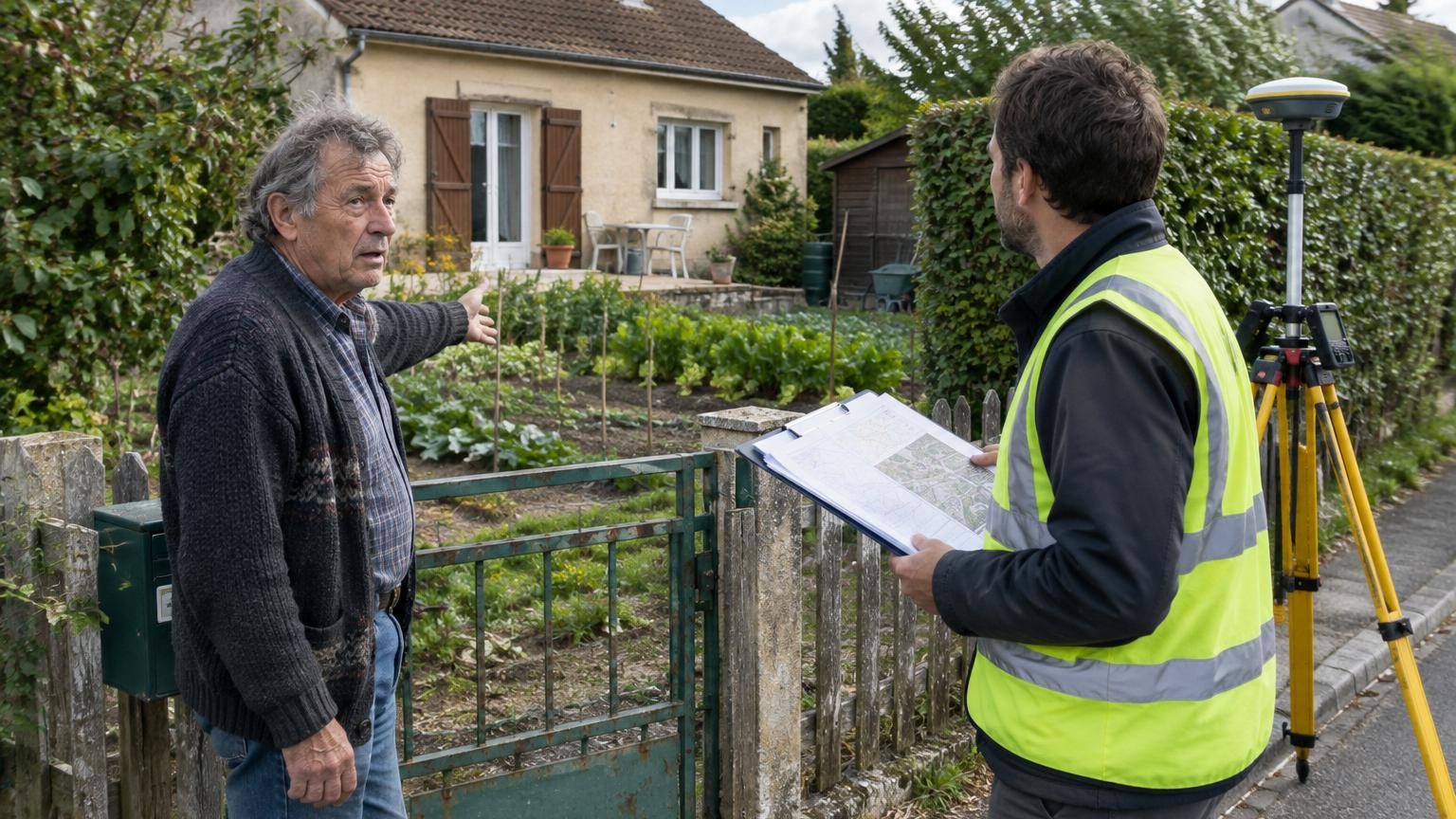 Il possède cette maison depuis 31 ans et pense connaître ses limites : le passage du géomètre lui réserve une surprise